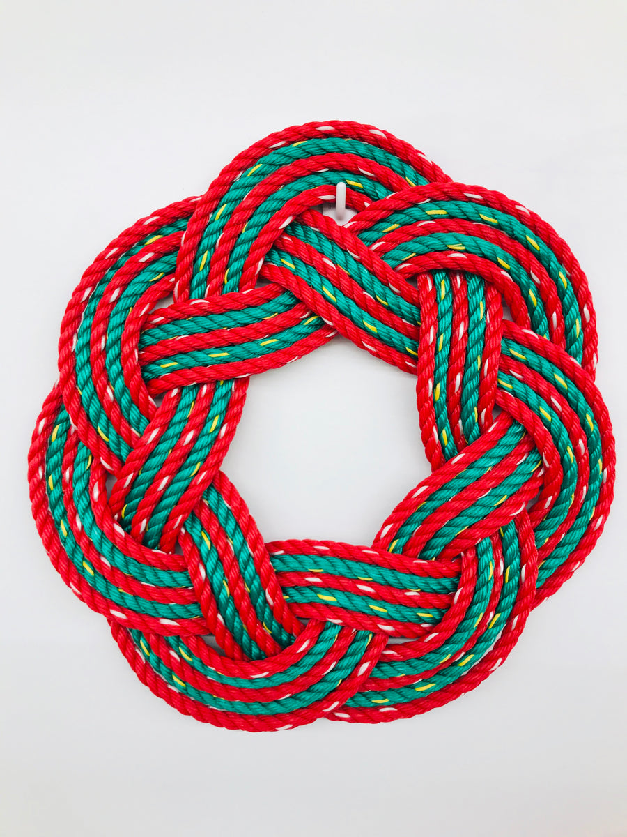 Christmas Swirl Sailors Wreath - Dory Red