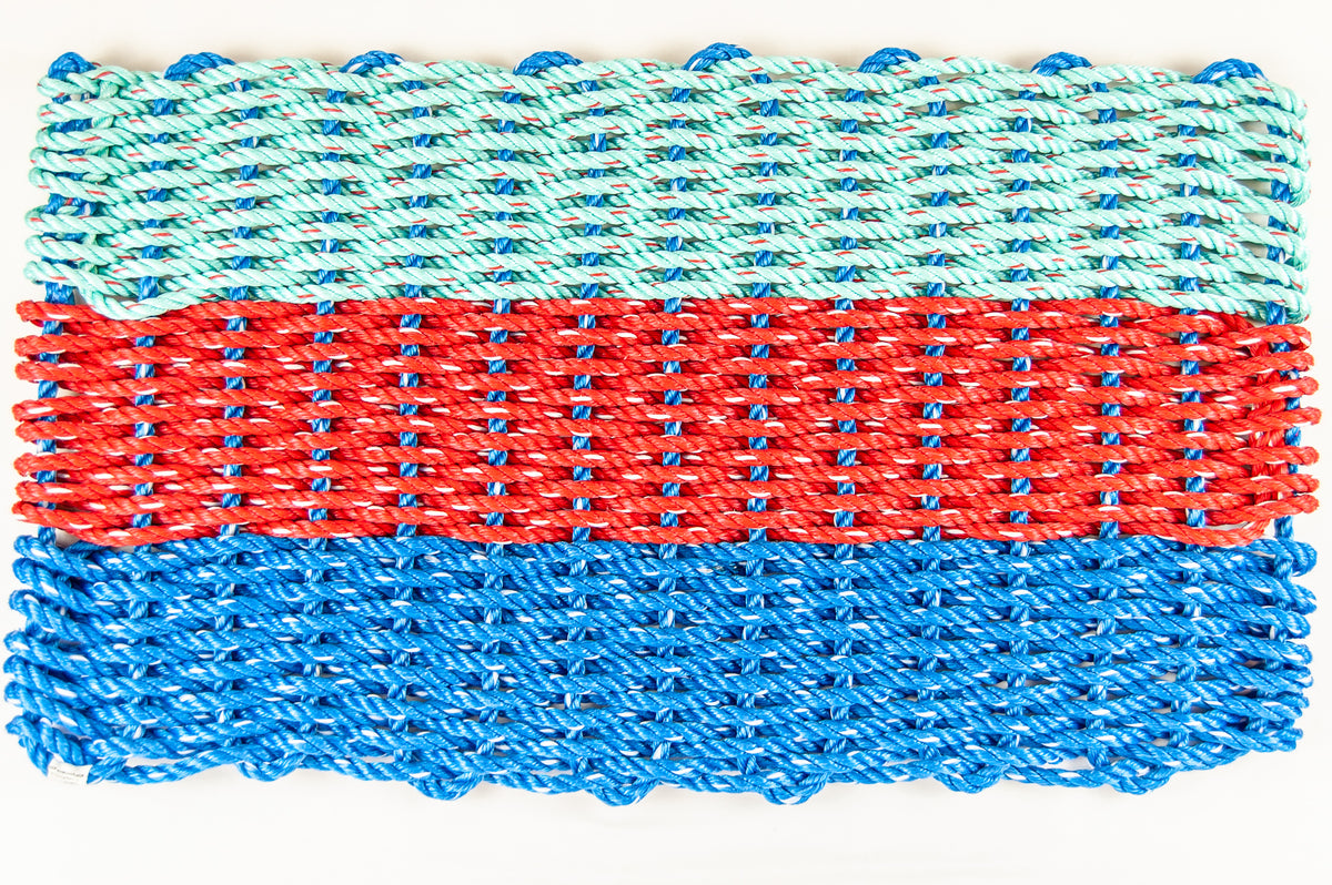 Lobster Rope Doormat Signature Series "Lobsters' Tale" All For Knot