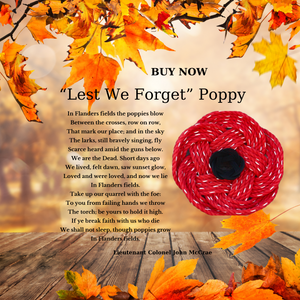 "Lest We Forget" Remembrance Poppy