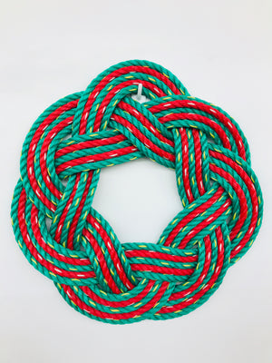 Christmas Swirl Sailors Wreath - Emerald Sea